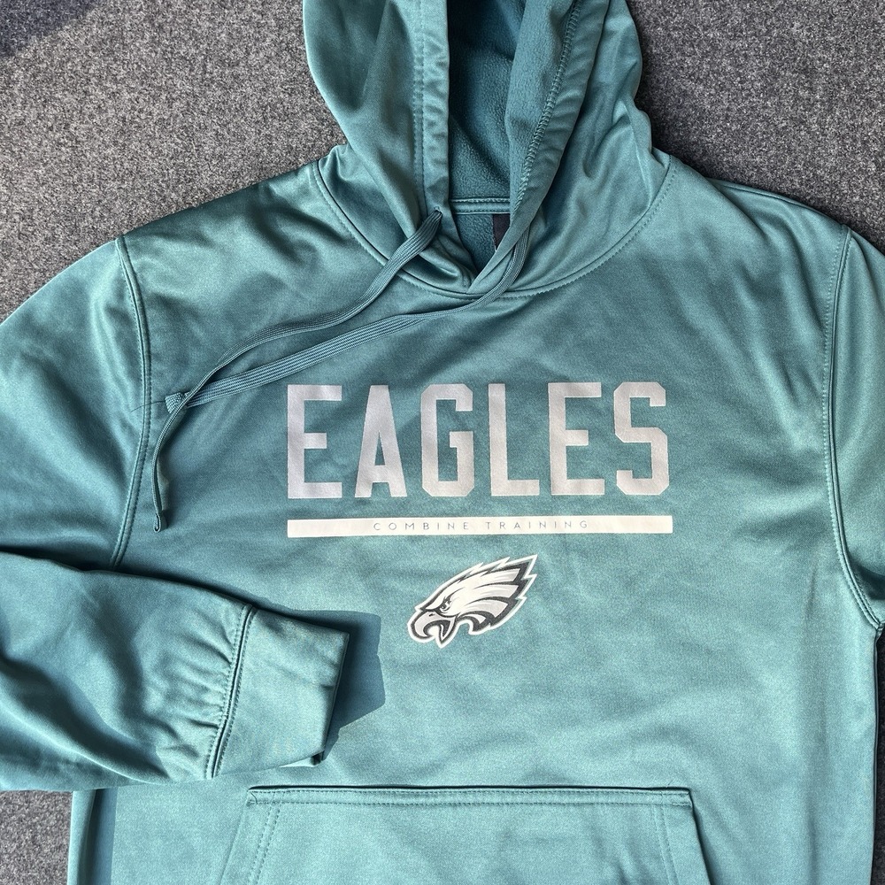 NFL Philadelphia Eagles Combine Training Teal Green Sweatshirt Hoodie Mens M